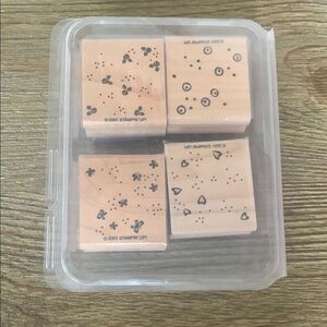 Stampin’ Up! Rubber Stamp Set Beyond the Basics Set of 4